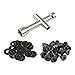 Rchobbytop 20 Pairs Hex 4mm Flange Nylon Insert Locknuts and M4 Flat Washers with Small Cross Socket Wrench for Traxxas Axial HPI TLR HSP Model 110 RC Car Vehicles Wheel Replacement Parts Black - Image 3