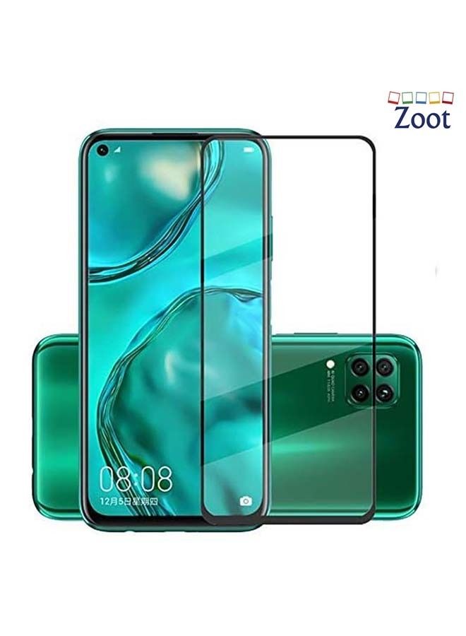 shAyzee 9H Hardness Tempered Glass Screen Guard Compatible For Huawei Nova 7i Black - Image 1