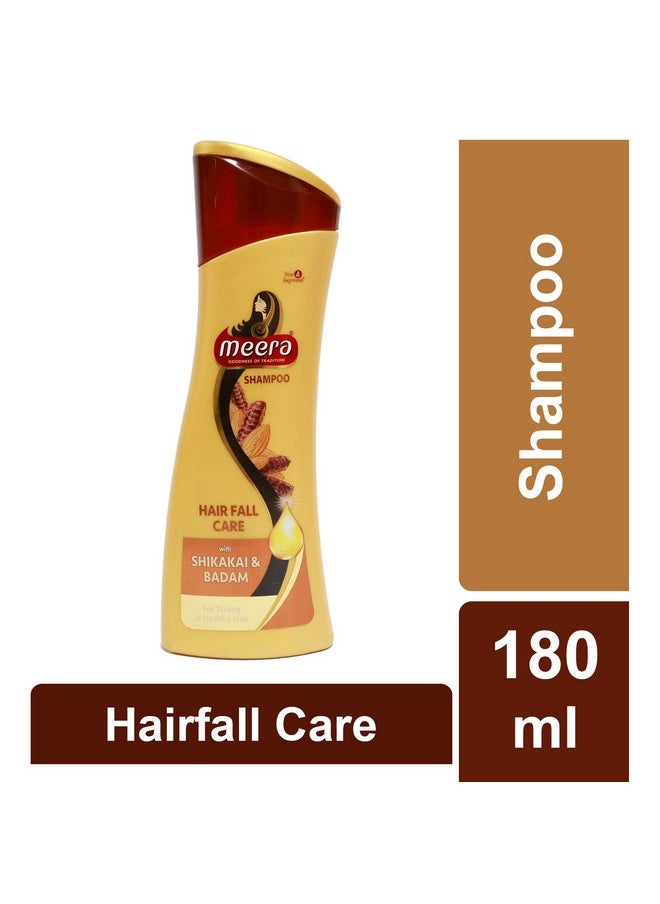 MEERA Hairfall Care Shampoo, Goodness Of Badam & Shikakai, For Strong & Healthy Hair, For Men And Women, Paraben Free, 180 Ml  - Image 3
