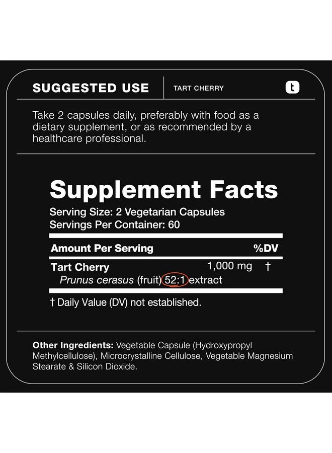 تونيق كبسولات الكرز الحامض - مستخلص عالي الفعالية 52:1 - تركيز عالي - تم اختباره في معمل تابع لجهة خارجية للتأكد من النقاء والجودة - 120 كبسولة - Image 2
