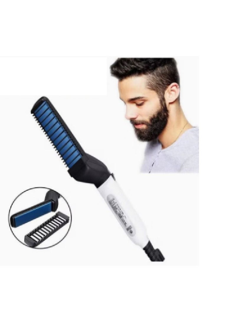 Multifunctional Beard Straightener Comb White/black - Image 1