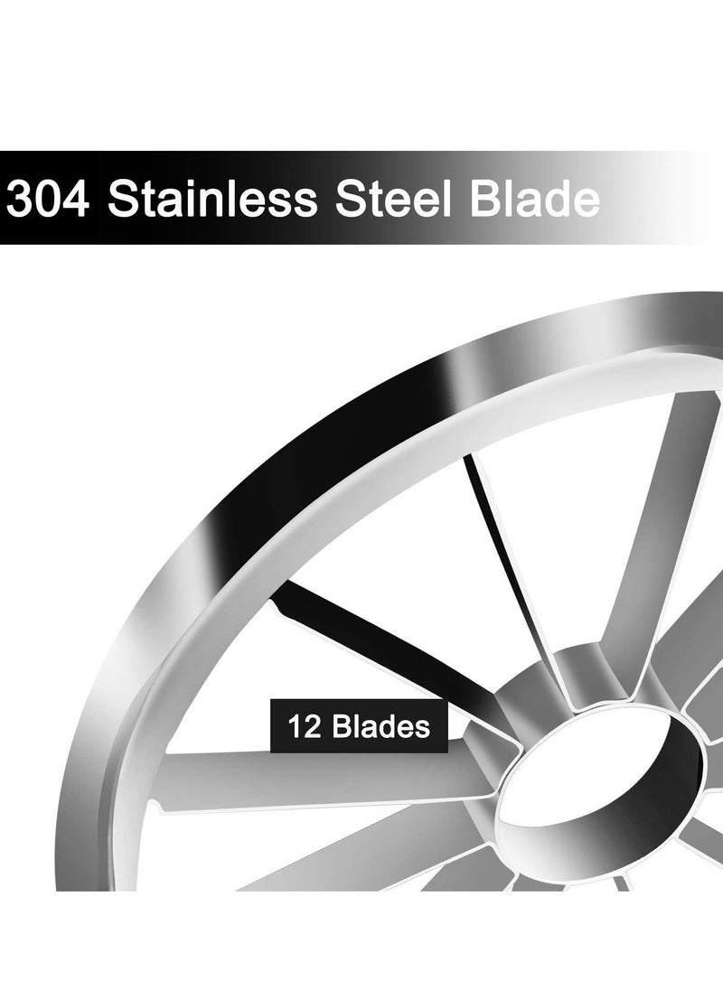 Generic - Extra Large 12-Blade Apple Slicer & Corer - Ultra-Sharp Stainless Steel Cutter for 4-Inch Apples, Perfect for Pitting & Wedging - Image 1