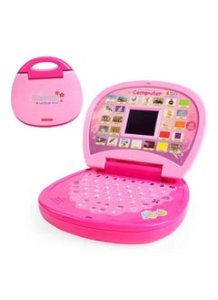 Manos Educational Computer Toy with led Screen Learning Numbers 1-10, Letters A-Z, Words, Sounds, Pink Pack of 1 