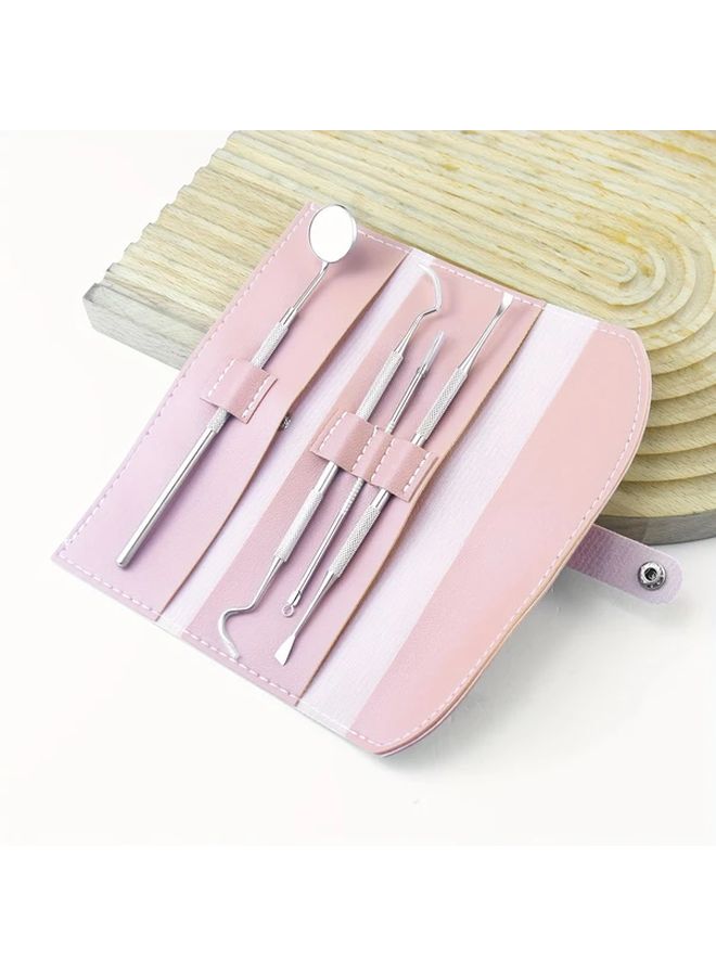 4 Piece Stainless Steel Interdental Picks With Storage Case Dental Cleaning Tool - Image 2