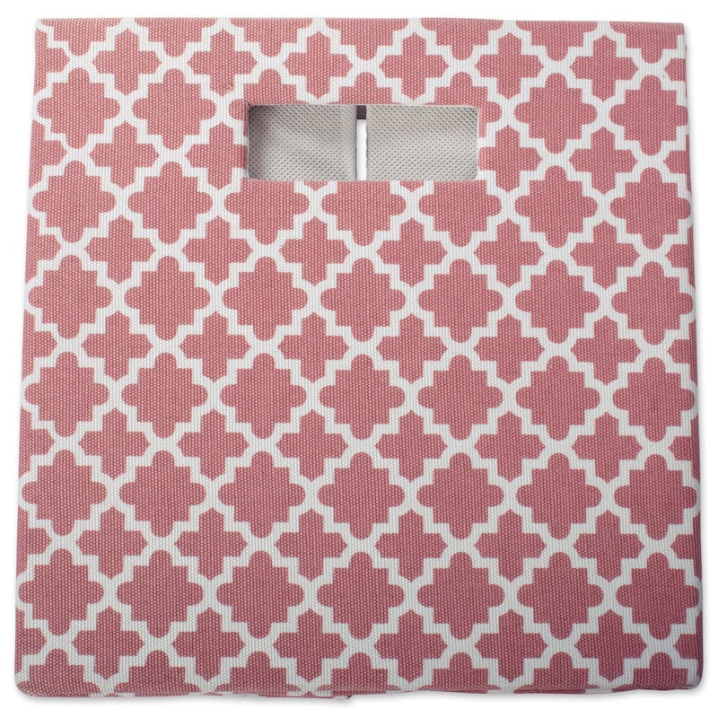 DII Hard Sided Collapsible Fabric Storage Container for Nursery, Offices, & Home Organization, (13x13x13") - Lattice Rose - Image 4