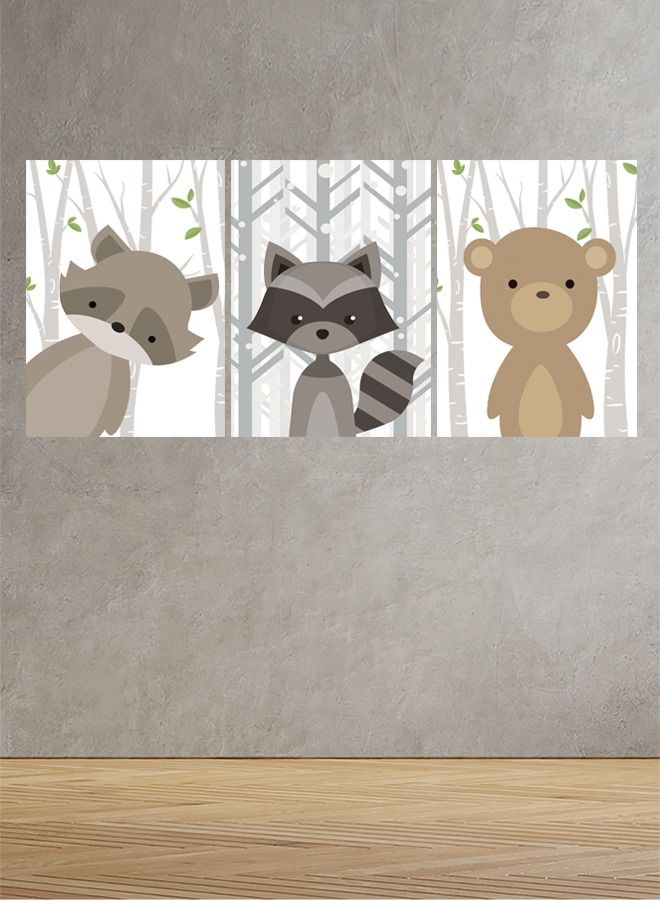 Marktna Decorative Wall Art Painting With a Modern Design for Children Rooms 3 Pieces Size 120x60cm - Image 1