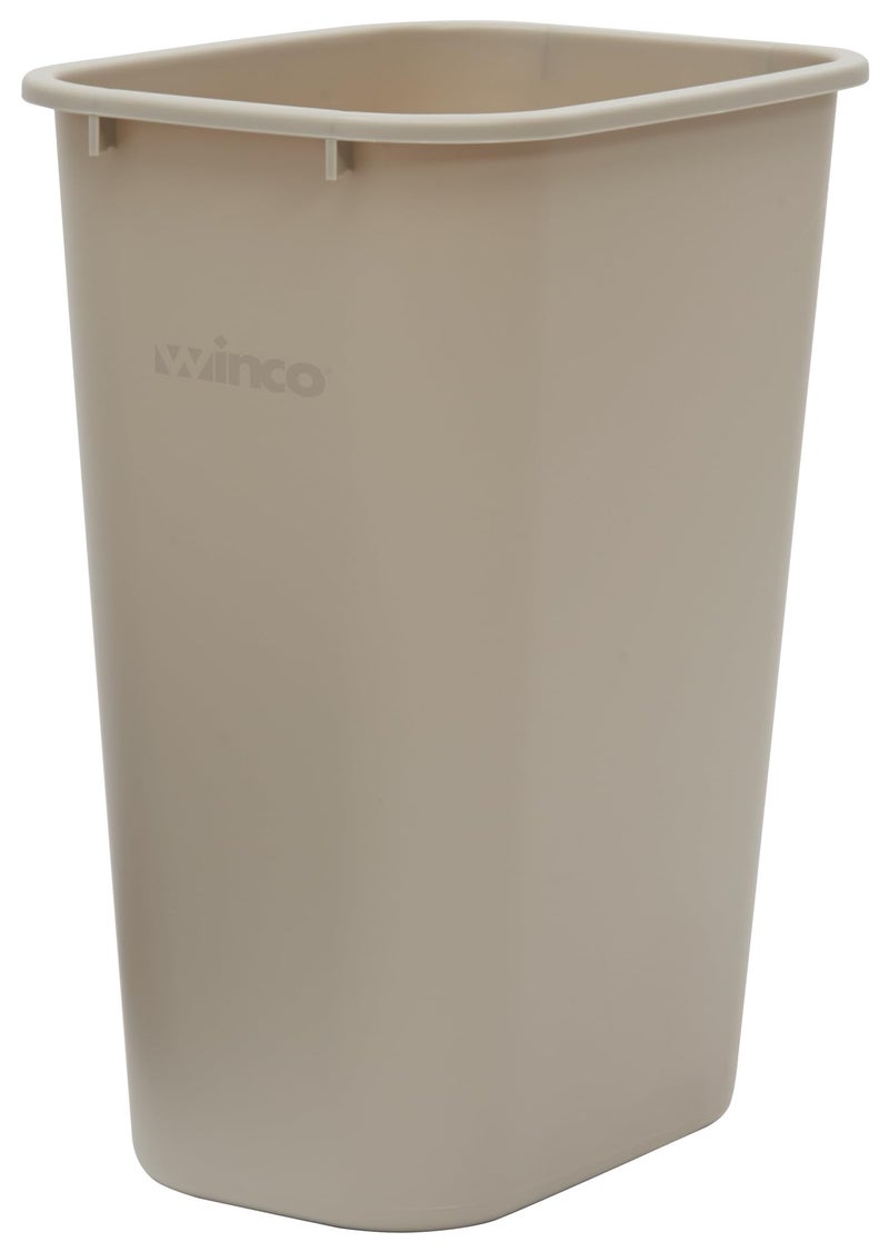 Winco PWR41BE Waste Basket 10 Gallon Plastic Beige