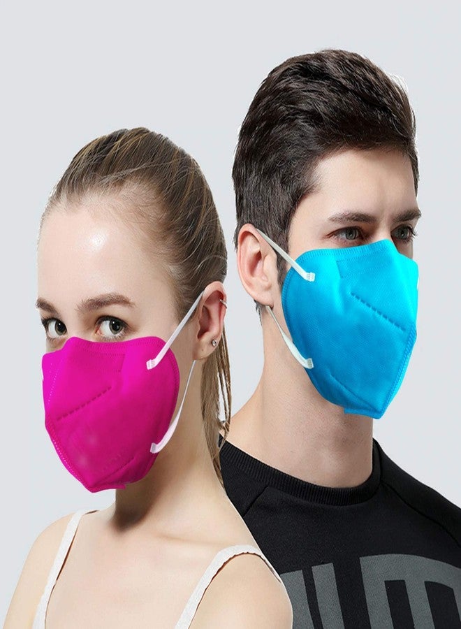 قناع وجه GreatDio N95 متعدد الألوان، قابل لإعادة الاستخدام والغسل، حاصل على شهادتي CE وISO لحماية الوجه من رذاذ الفم والغبار والتلوث، عبوة من 20 قناعًا - Image 2
