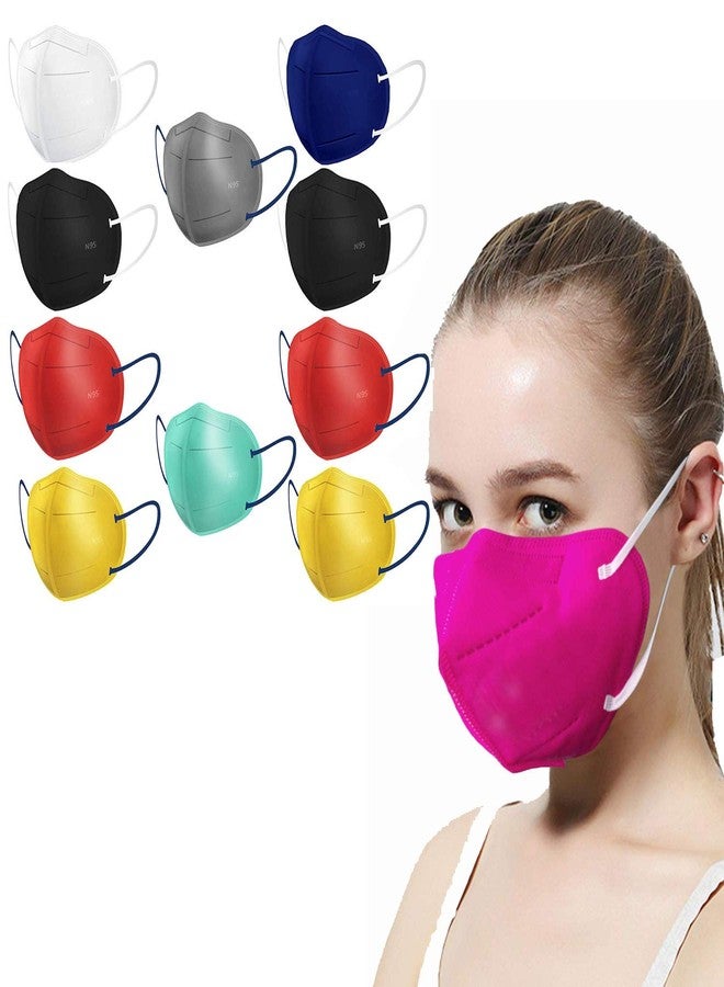 قناع وجه GreatDio N95 متعدد الألوان، قابل لإعادة الاستخدام والغسل، حاصل على شهادتي CE وISO لحماية الوجه من رذاذ الفم والغبار والتلوث، عبوة من 20 قناعًا - Image 1
