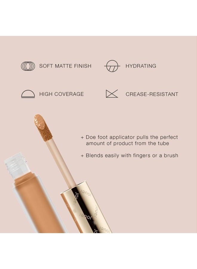 Jouer Essential High Coverage Liquid Concealer - Brightening Concealer - Color Corrector for Under Eye Dark Circles, Spot Coverage, and Eye Primer - Soft Matte Finish, DarkOchre - Image 5