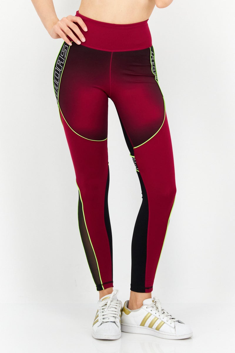 Adidas Women Sportswear Fit Training Leggings, Burgundy Combo - Image 1