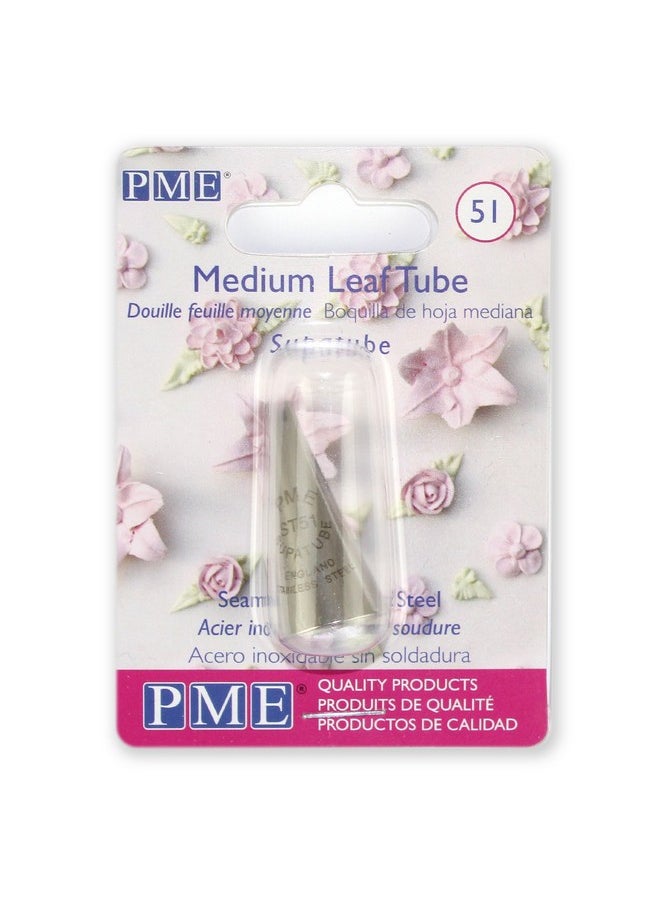 PME Stainless Steel Medium Leaf Supatube Decorating Tip # 51, Silver, Standard  - Image 3