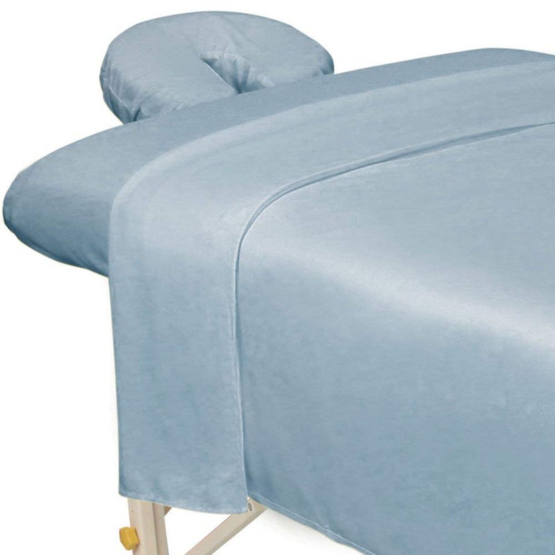 ForPro Professional Collection Premium Microfiber 3-Piece Massage Sheet Set, Wisteria, Ultra-Light, Stain, and Wrinkle-Resistant Includes Flat, Fitted Sheet and Massage Face Rest Cover - Image 1