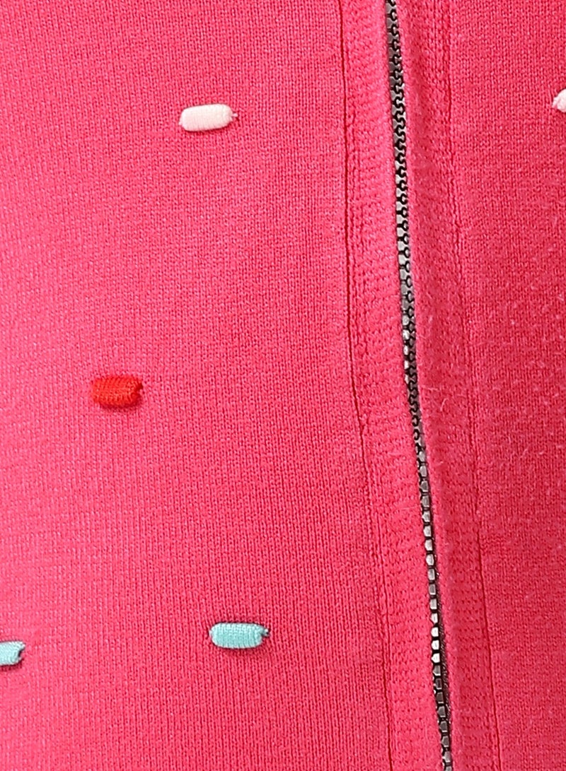 Andora Padded Prominent Sweatshirt For Girls_Fuchsia  - Image 5