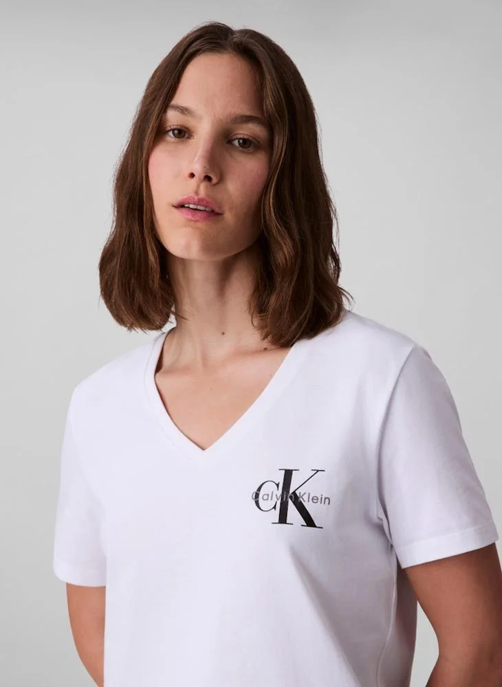 Calvin Klein Jeans 2 Pack of Logo V Neck T-Shirt