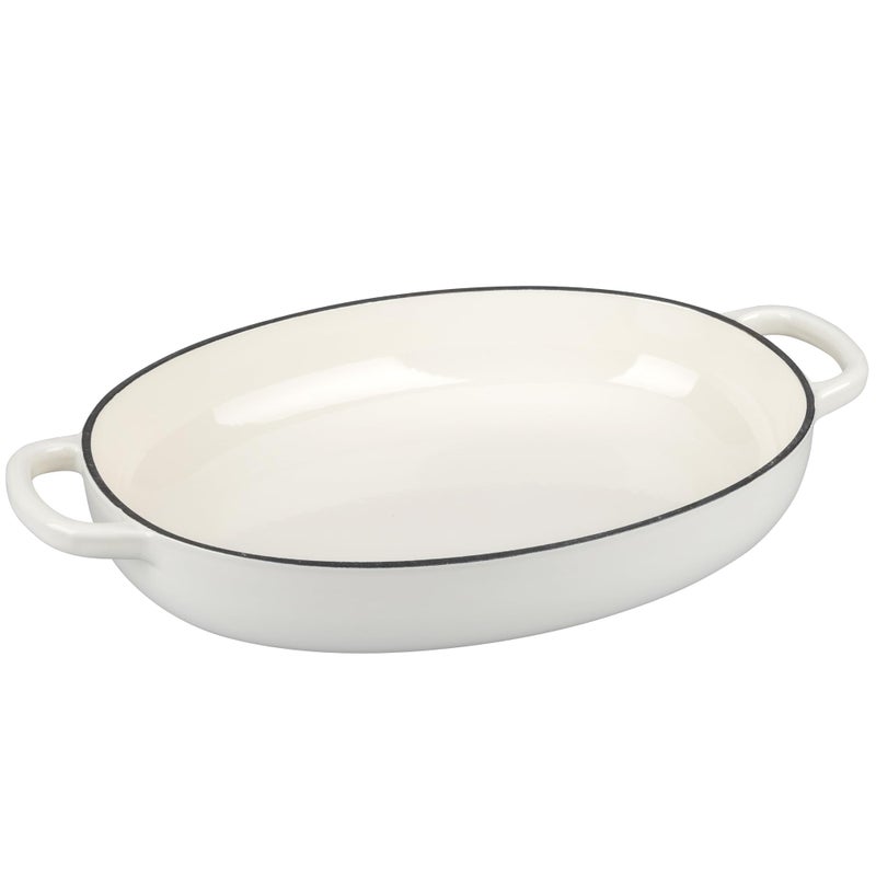 EDGING CASTING Enameled Oval Cast Iron Dutch Oven Pot with Lid, Bread Dutch Oven for Sourdough Bread Baking, Dutch Oven Bread, Bread Oven, 6QT, White - Image 5