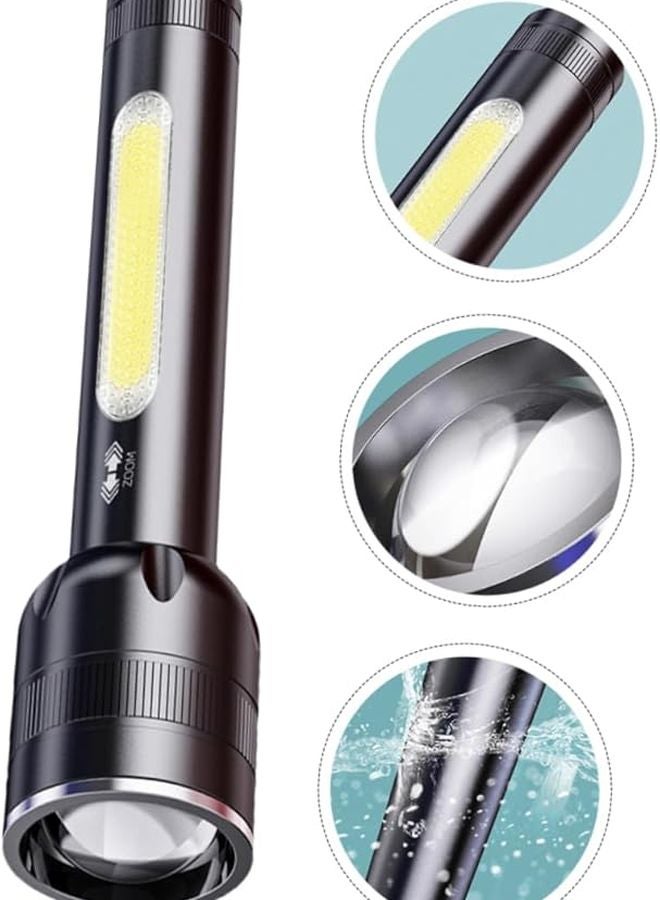 High Power 50000 Lumens Rechargeable LED Flashlight USB Solar Emergency Torch - Image 4