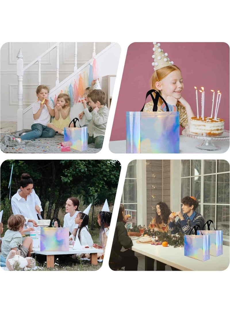 ميتوي حقائب هدايا 15 قطعة ، 32 * 12 * 28 سنتيمتر غير منسوجة قابلة لإعادة الاستخدام حقائب هدايا بالجملة ، مع مقابض سوداء وقاعدة متينة ، حقائب هدايا الكريسماس لأعياد الميلاد ، الزفاف ، عيد الفصح، عيد الميلاد ، حفلة عطلة - Image 4