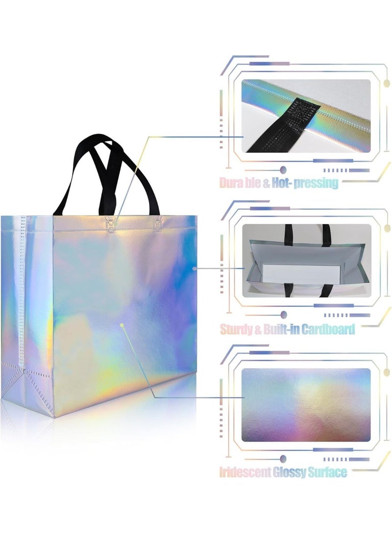 ميتوي حقائب هدايا 15 قطعة ، 32 * 12 * 28 سنتيمتر غير منسوجة قابلة لإعادة الاستخدام حقائب هدايا بالجملة ، مع مقابض سوداء وقاعدة متينة ، حقائب هدايا الكريسماس لأعياد الميلاد ، الزفاف ، عيد الفصح، عيد الميلاد ، حفلة عطلة - Image 3