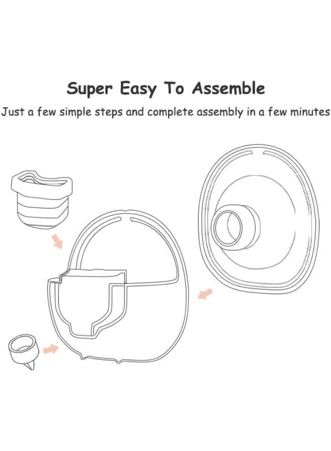 Gowing Wearable Breast Pump Accessories Replacement Parts Flange 24mm Compatible with TSRETE MOMMED S21 S18 - Image 4