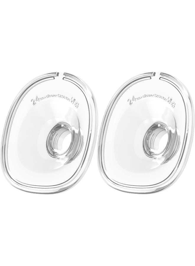 Gowing Wearable Breast Pump Accessories Replacement Parts Flange 24mm Compatible with TSRETE MOMMED S21 S18 - Image 1