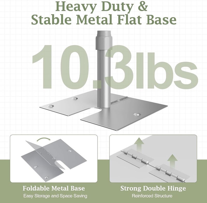 EMART Heavy Duty Pipe and Drape Backdrop Stand Kit, 3mx3m/10x10ft, Silver - Image 2