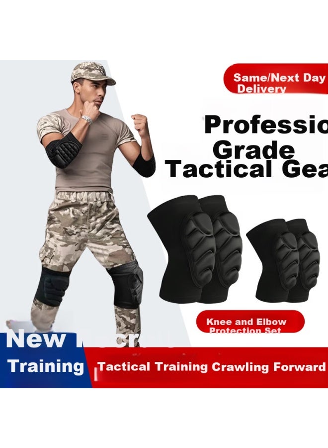 Bamel Baimai'er Tactical Knee And Elbow Pads, Crawling Training Set For New Recruits, Military Training Sportswear, Protective Gear, Thickened Breathable, Anti-fall And Anti-collision - Image 1