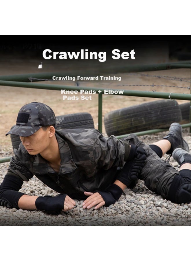 Bamel Baimai'er Tactical Knee And Elbow Pads, Crawling Training Set For New Recruits, Military Training Sportswear, Protective Gear, Thickened Breathable, Anti-fall And Anti-collision - Image 4
