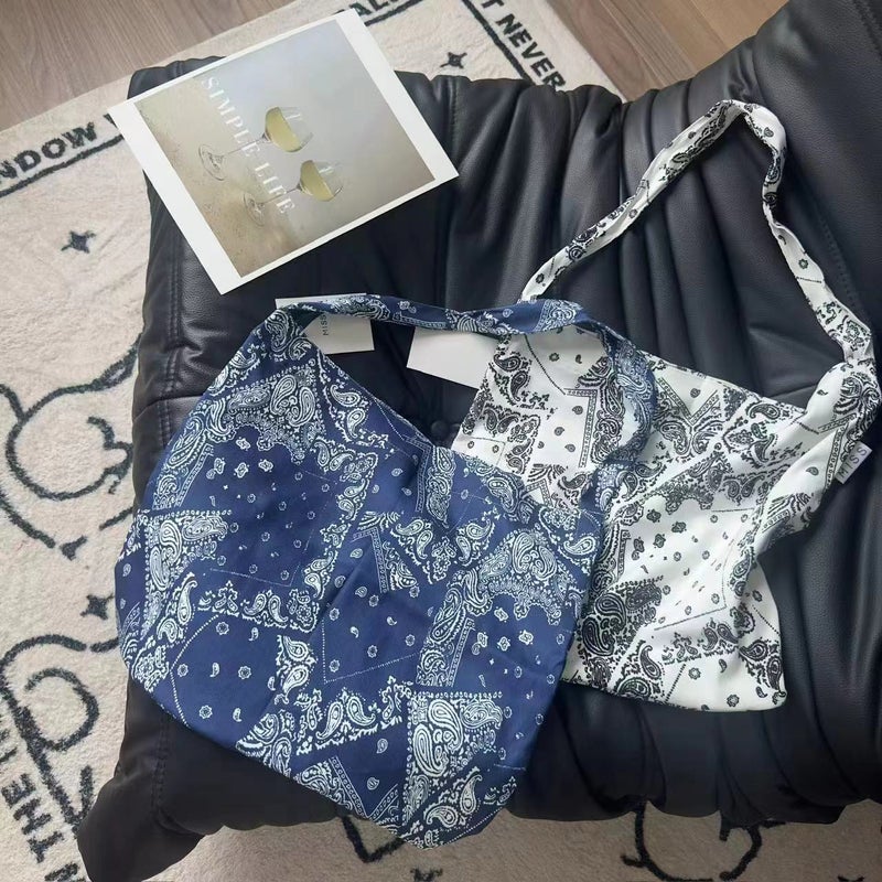 New Retro Floral Bag Ins Zhang Ruonan'S Same Style Thin Cotton Bag Fresh Small Floral Shoulder Bag Crossbody Bag Thin - Image 3
