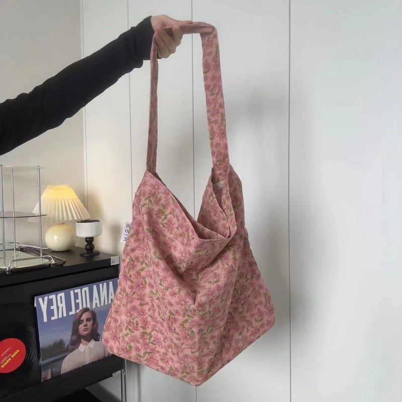 New Retro Floral Bag Ins Zhang Ruonan'S Same Style Thin Cotton Bag Fresh Small Floral Shoulder Bag Crossbody Bag Thin - Image 5