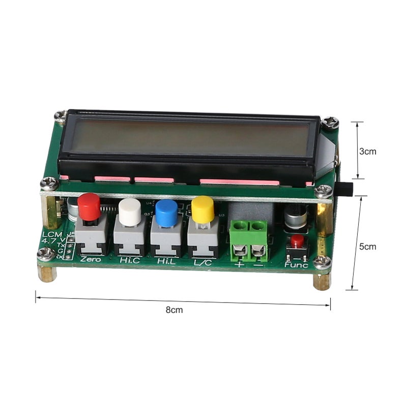 مقياس LC: جهاز محمول لوني أخضر داكن مع شاشة LCD - عالية الدقة وسي النطاق يعمل بمنفذ USB لتصنيع الميكروويف وقياس محاثة مرشحات الطاقة المتوافقة - Image 2