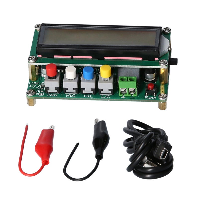 مقياس LC: جهاز محمول لوني أخضر داكن مع شاشة LCD - عالية الدقة وسي النطاق يعمل بمنفذ USB لتصنيع الميكروويف وقياس محاثة مرشحات الطاقة المتوافقة - Image 1