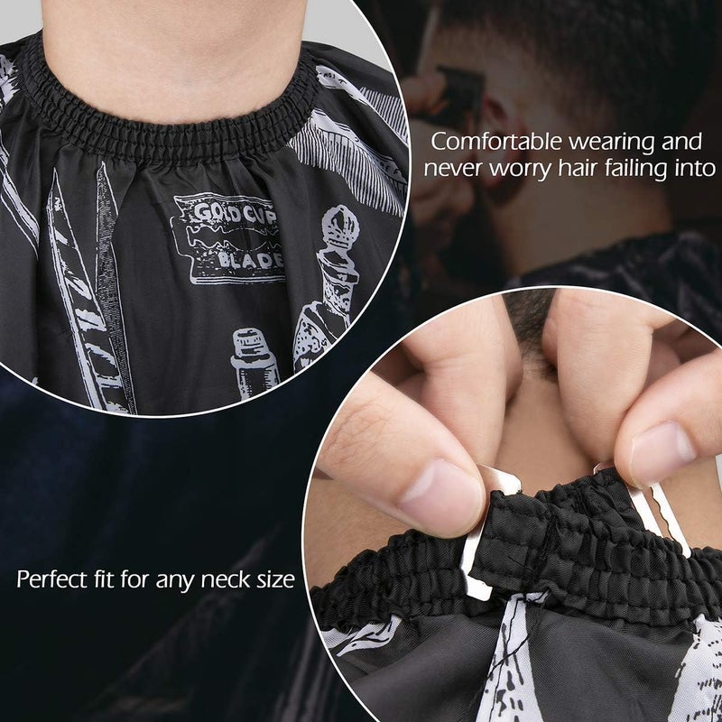 Himart Hair Cutting Barber Cape 2 Pack Professional Haircut Salon Cape for Men Women Children with Neck Duster Brush - Image 4