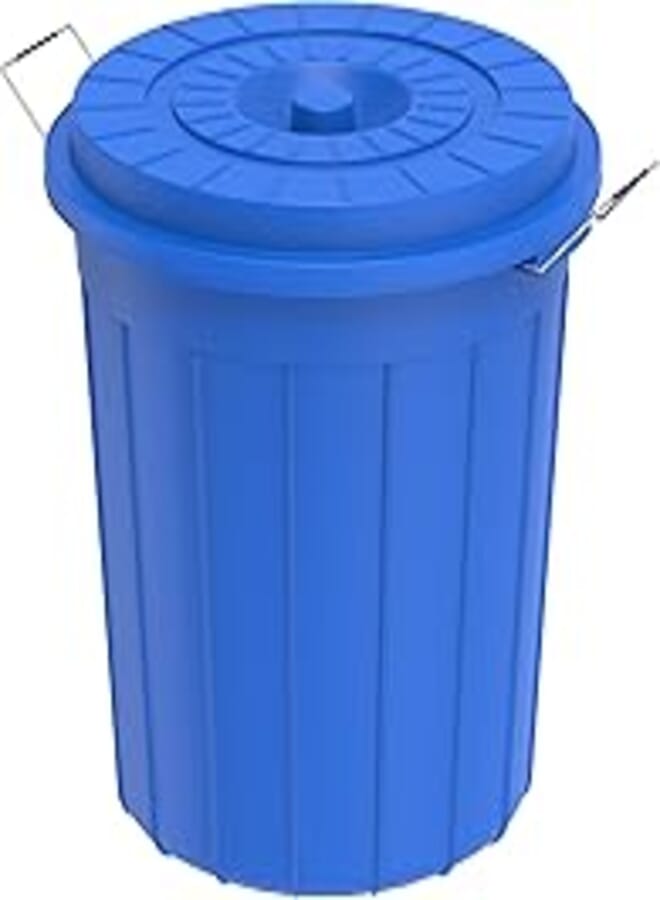 Cosmoplast IFHHDR184BL Plastic Round Multipurpose Drum With Lid, 30 Liters - Blue