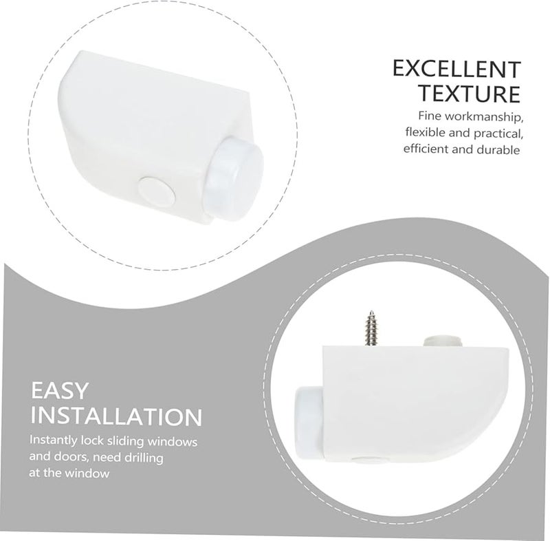 Artibetter 4 Pack Sliding Door Safety Lock Child Proof Window Anti Theft Security Stopper - Image 3