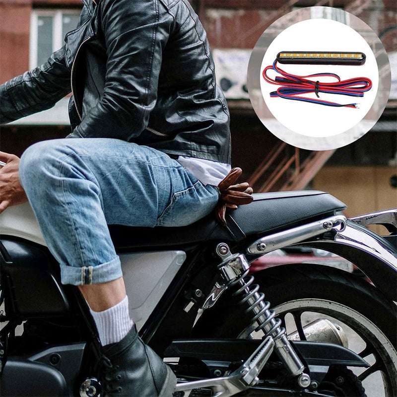 🚗 إشارات دراجة نارية ليد مع شريط ليد عالمي لتحسين الرؤية الليلية - Image 1