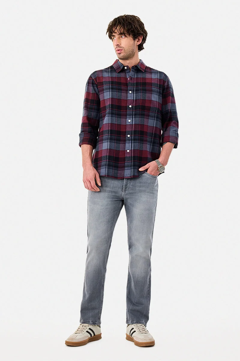 SNITCH Grey Solid Relaxed Casual Jeans