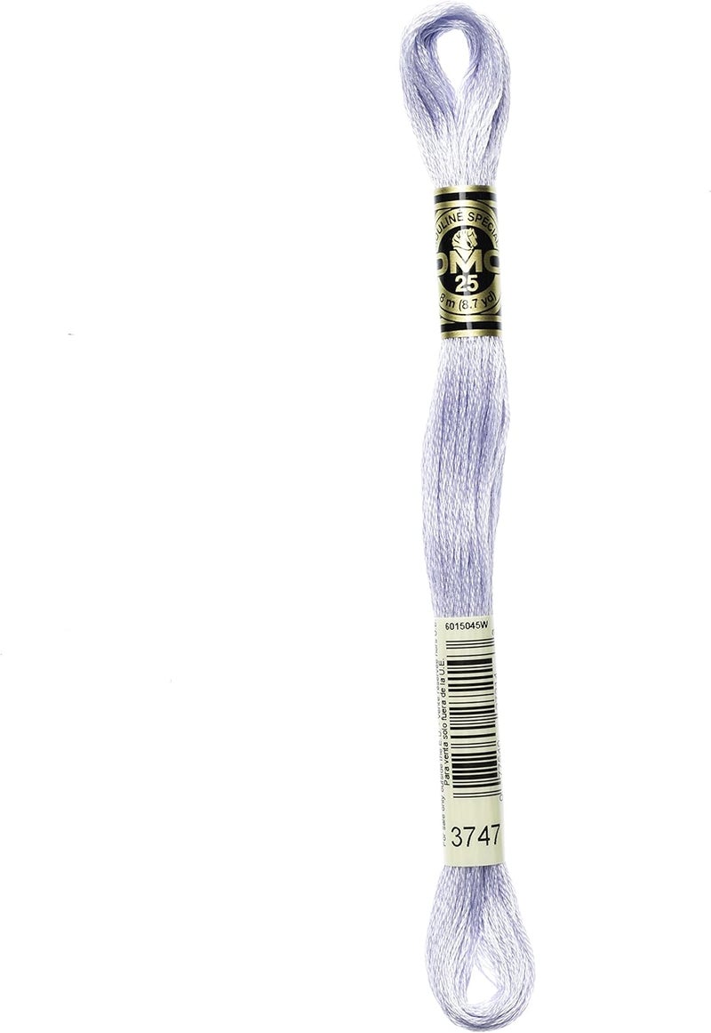 خيوط تطريز قطنية بـ 6 خيوط، أزرق بنفسجي فاتح جداً