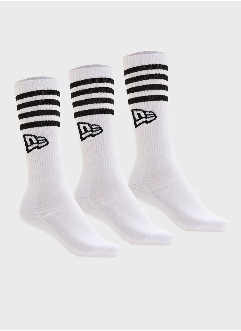 نيو ايرا Stripe Crew Socks