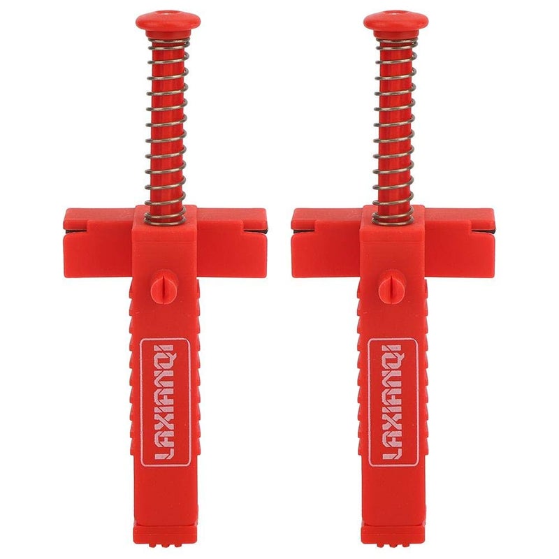 Hyuduo أداة سحب خط الطوب مع مشابك مستوى قياس سلك 2 قطعة لتثبيت البناء (سلك طوب أحمر) - Image 2