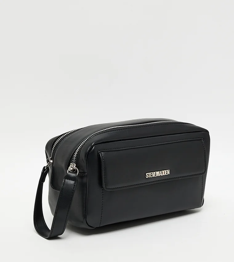 Steve Madden Logo Detail Zippered Cosmetic Pouch