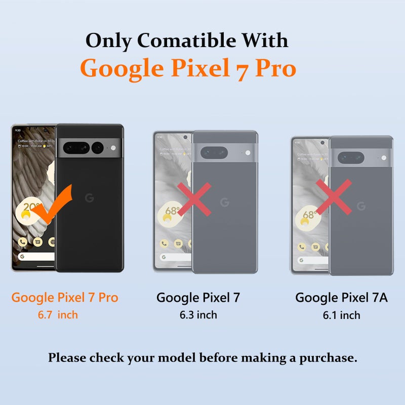 Weycolor for Google Pixel 7 Pro Case with Camera Lens Cover, 10 FT Military Grade Drop Protection, Magnetic Ring Holder Kickstand Protective Phone Case for Pixel 7 Pro, Navy Blue - Image 2