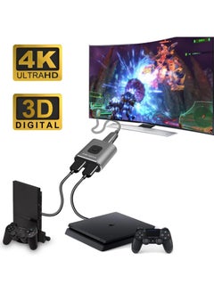 Generic HDMI Switch 4K 60Hz, Bi-Directional HDMI Switcher 2 in 1 Out, HDMI Splitter 1 in 2 Out, Plug and Play, HDMI Switch Supports 4K 3D 1080P for PS4 Xbox Blu-Ray Player Fire Stick PC HDTV (Silvery)  - Image 2