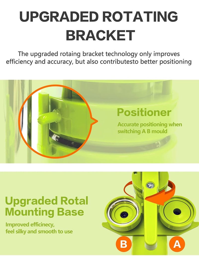 Kidle Badge Machine Combo Set Rotary Green Plastic Machine Replaceable Moulds Barking Badge Homemade Machine  - Image 4