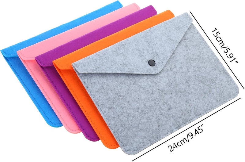 Oil resistant Felt File Folder Briefcases Document Bag Paper Folder Portfolios Case Letter Envelope Handbag Button Closure Foldable Case Market mainstream color picks - Image 4