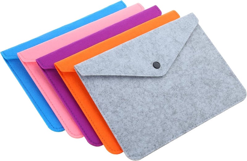Oil resistant Felt File Folder Briefcases Document Bag Paper Folder Portfolios Case Letter Envelope Handbag Button Closure Foldable Case Market mainstream color picks - Image 1