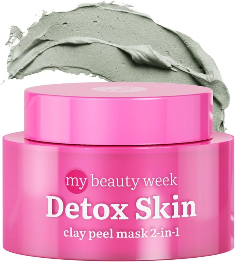 7DAYS Face Clay Mask and Scrub 2in1 for Face with Zinc Seaweed Face Cleanser for Women Skin Care and Acne Treatment Korean Skincare Beauty Products 1 pc x 50 ml