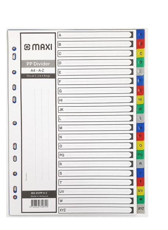 Maxi A-Z Part Color Polypropylene Divider - pzsku/ZB5914617AEDEDD6065EDZ/45/_/1693911204/682e50aa-a7f9-4702-a37f-f60dd463ebdf