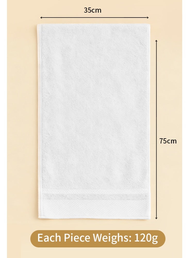 3 قطعة 100٪ مناشف القطن سوبر ناعمة وممتصة 3 مناشف حمام فندق فاخر ومنتجع صحي نوعية ممتازة مناشف حمام - أبيض ورمادي وأزرق - Image 2