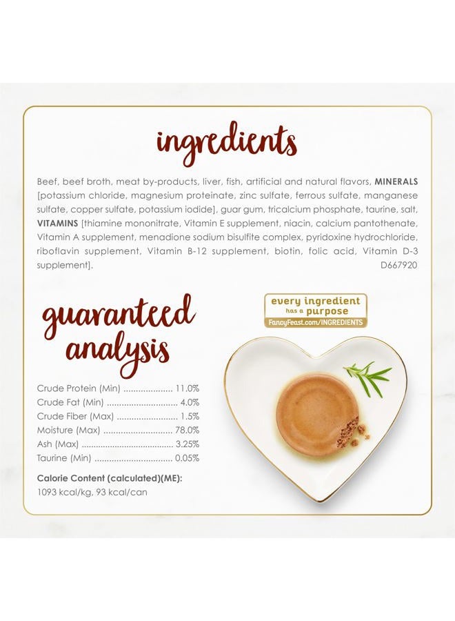 Fancy Feast Purina Grain Free Pate Wet Cat Food, Tender Beef - (24) 3 oz. Cans - Image 5